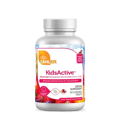 ZAHLER Kidsactive Healthy - Fruit Punch 60 Chewable Tablets (30 Servings)