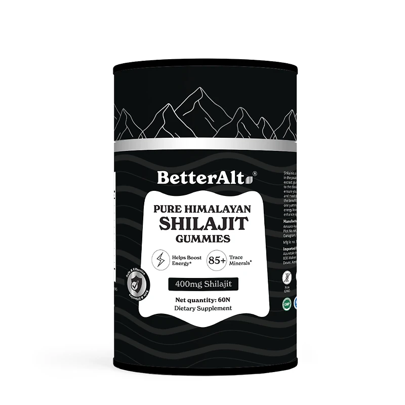 BetterAlt Pure Himalayan Shilajit Gummies - 60 (30 Servings)
