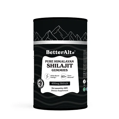 BetterAlt Pure Himalayan Shilajit Gummies - 60 (30 Servings)