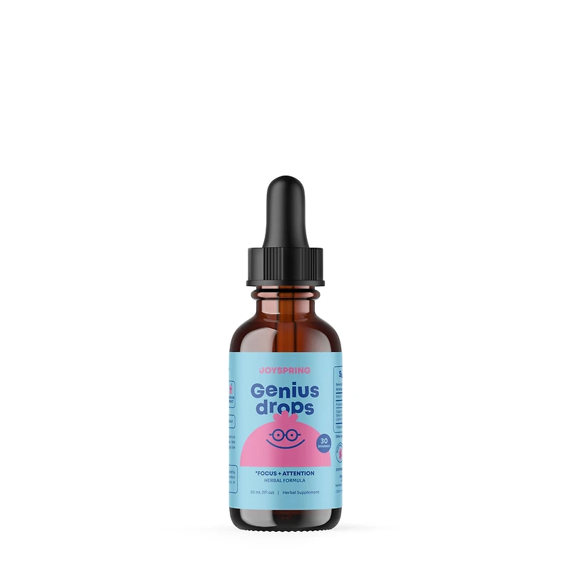 JoySpring Genius Drops for Kids - Natural Focus Supplement 30 Ml. (30 Servings)