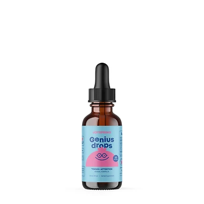 JoySpring Genius Drops for Kids - Natural Focus Supplement 30 Ml. (30 Servings)