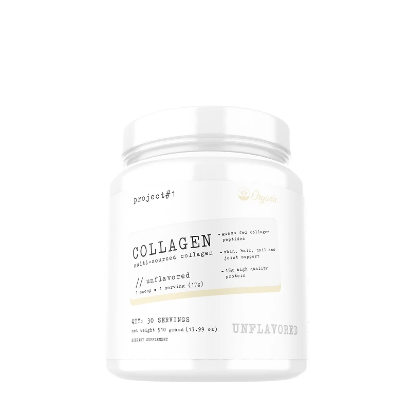 Project 1 Collagen Vegan - Unflavored 17.99 Oz. (30 Servings)