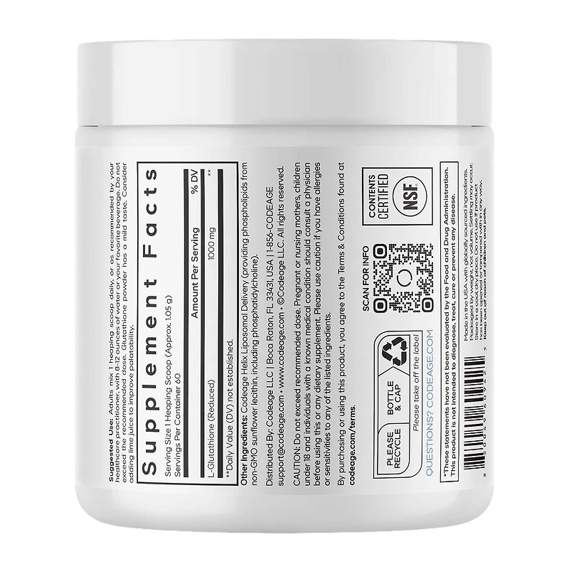Liposomal Glutathione 1000mg - Unflavored (60 Servings)