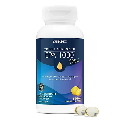 Triple Strength EPA 1000mg - 90 Mini Softgels (45 Servings)