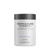Codeage Teeth & Gums Vitamins - Daily Multivitamins Minerals + Collagen 90 Capsules (30 Servings)