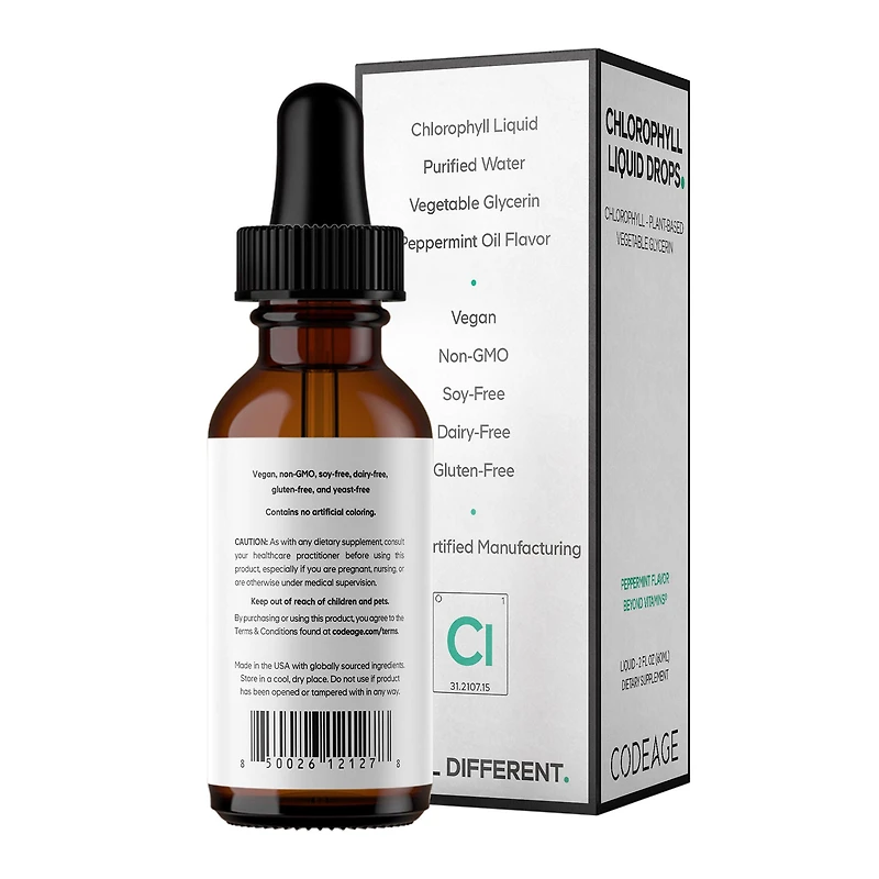 Chlorophyll Liquid Drops 50 mg - Peppermint - 2 oz. (30 Servings)