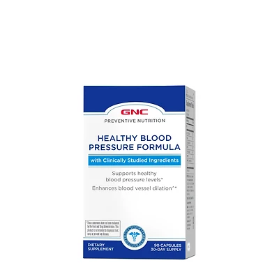 GNC Preventive Nutrition Healthy Blood Pressure Formula - 90 Capsules (30 Servings)