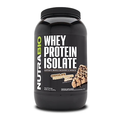 NutraBio Whey Protein Isolate - Chocolate Peanut Butter Bliss (29 Servings) 2 lbs.