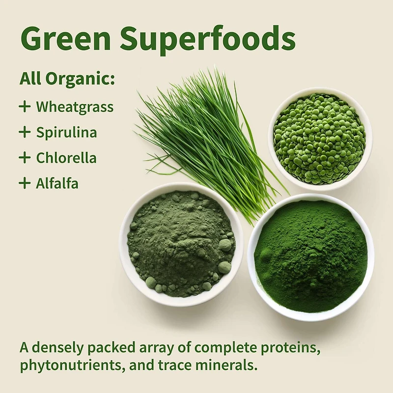 Organic Spirulina + Chlorella - 120 Capsules (30 Servings)