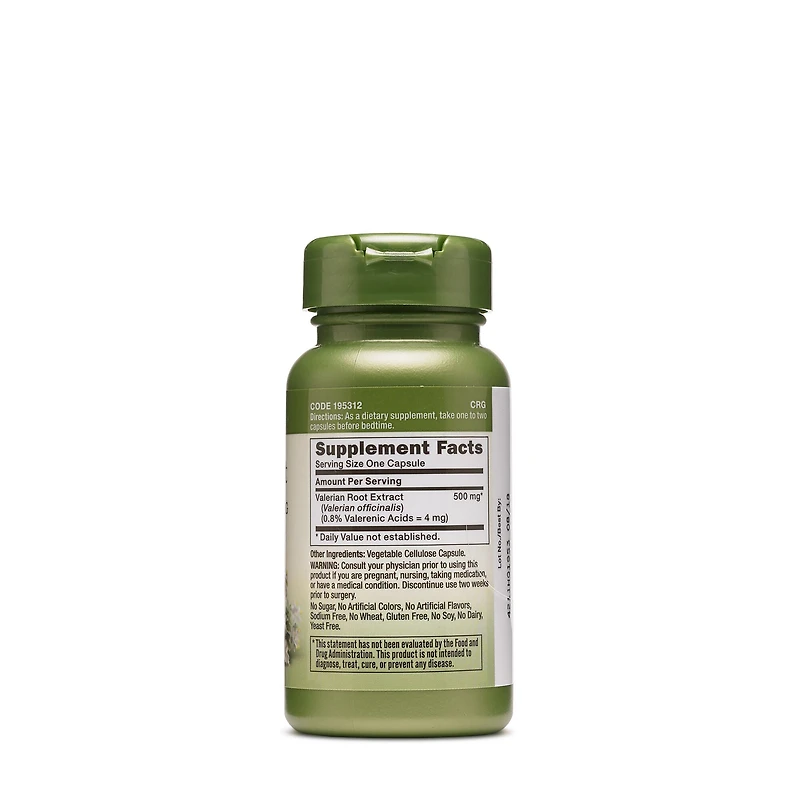 Valerian Root Extract 500 MG - 50 Capsules (50 Servings)