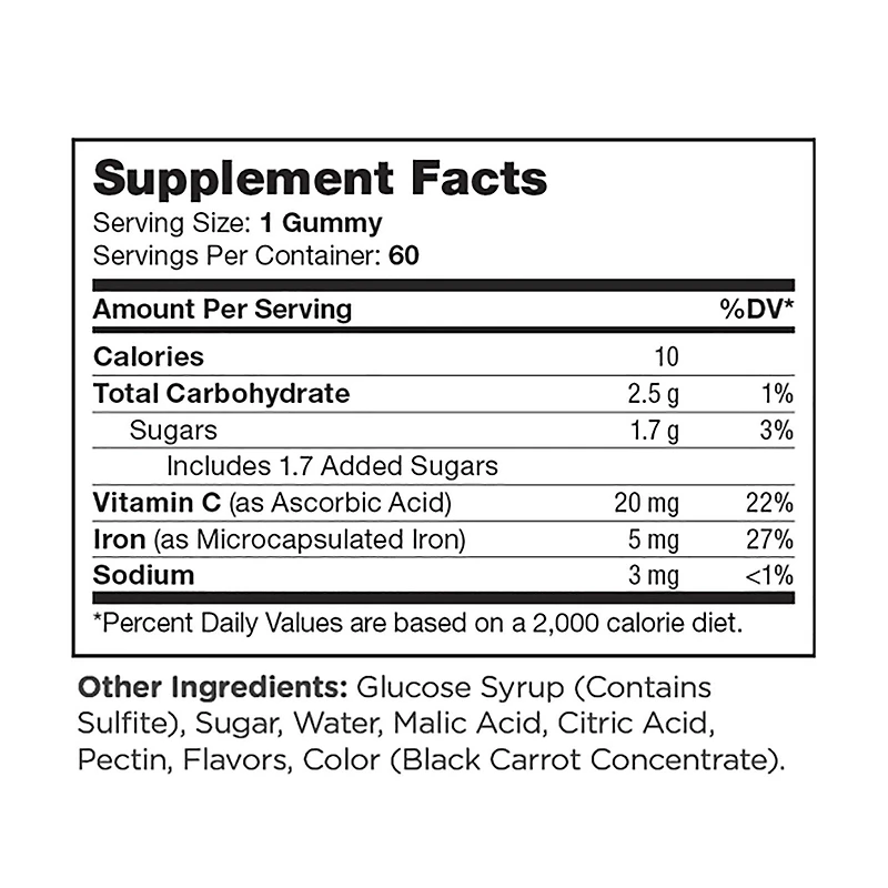 CHAPTER ONE™ Iron Gummies - 60 Gummies (60 Servings)