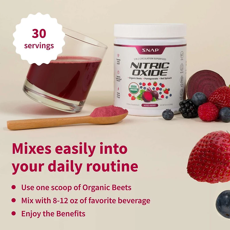 Nitric Oxide Organic Beets - 8.8 oz. (30 Servings)