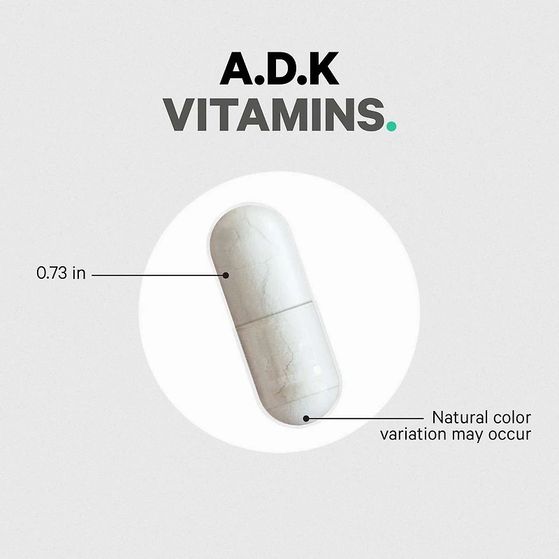 ADK Vitamin Supplement - 180 Capsules (180 Servings)