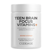 Codeage Teen Brain Focus Vitamins+ Vegan - 60 Vegetable Capsules (60 Servings)