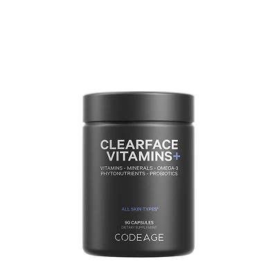 Codeage Clearface Vitamin - Daily Multivitamin Minerals Herbs 90 Capsules (30 Servings)