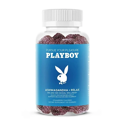 Playboy: Ashwagandha + Relax - Strawberry - 60 Gummies(30 servings)