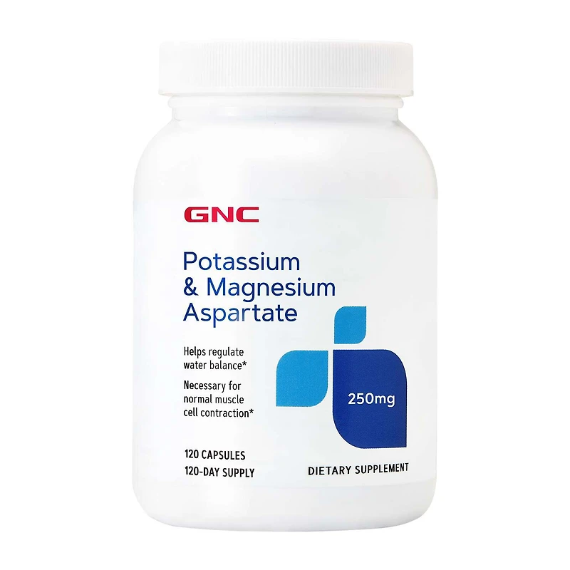Potassium & Magnesium Aspartate 250 mg - 120 Capsules (120 Servings)