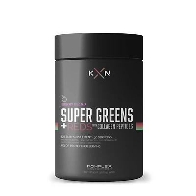 Komplex Nutrition Super Greens + Reds Collagen Peptides - Berry Blend 13.44 Oz. (30 Servings)