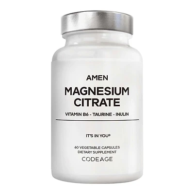 Magnesium Citrate - 60 Vegetable Capsules (30 Servings)