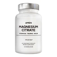 Magnesium Citrate - 60 Vegetable Capsules (30 Servings)