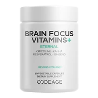 Codeage Brain Focus Multivitamin+ Vitamin B - 60 Vegetable Capsules (30 Servings)
