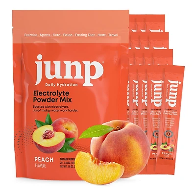 Zahlers Junp Daily Hydration Vegan - Peach (20 Servings) 20 Count