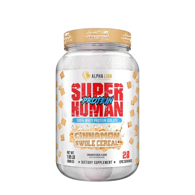 Alpha Lion Superhuman 100% Whey Protein Isolate - Cinnamon Swole Cereal (28 Servings)