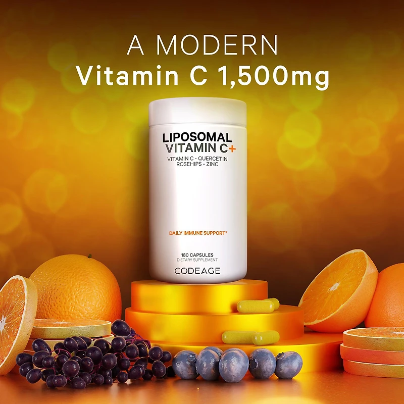 Liposomal Vitamin C + 1500mg - 180 Capsules (60 Servings)