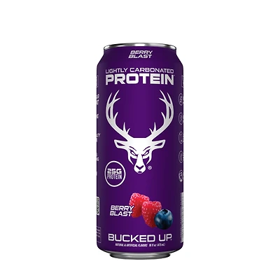 Bucked Up Lightly Carbonated Protein Rtd Healthy - Berry Blast 16 Fl Oz (12 Cans)