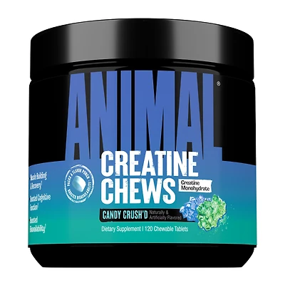 Universal Nutrition Animal Creatine Chews - Candy Crush'd 120 Chewable Tablets (30 Servings)