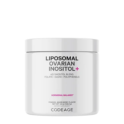 Codeage Liposomal Ovarian Inositol+ Vegan - Mixed Berry 5.2 Ounces (60 Servings)