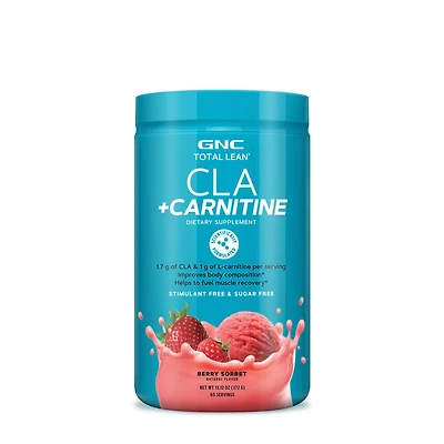 GNC Total Lean Cla + Carnitine - Berry Sorbet 13.12 Oz. (60 Servings)