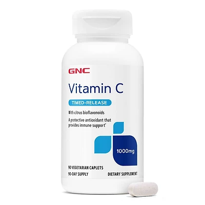 Vitamin C Time-Released 1000mg - 90 Vegetarian Caplets (90 Servings)