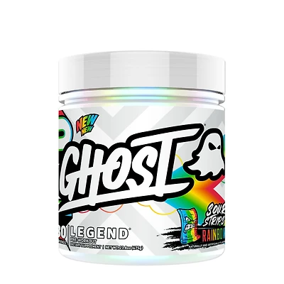 GHOST Legend V4 Pre-Workout Vegan - Sour Strips Rainbow (30 Servings)