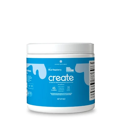 Create Wellness Creatine Monohydrate Gummies - Blue Raspberry 45 (15 Servings)