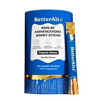 BetterAlt Ksm-66 Ashwagandha Honey Sticks - Vanilla (30 Sticks)