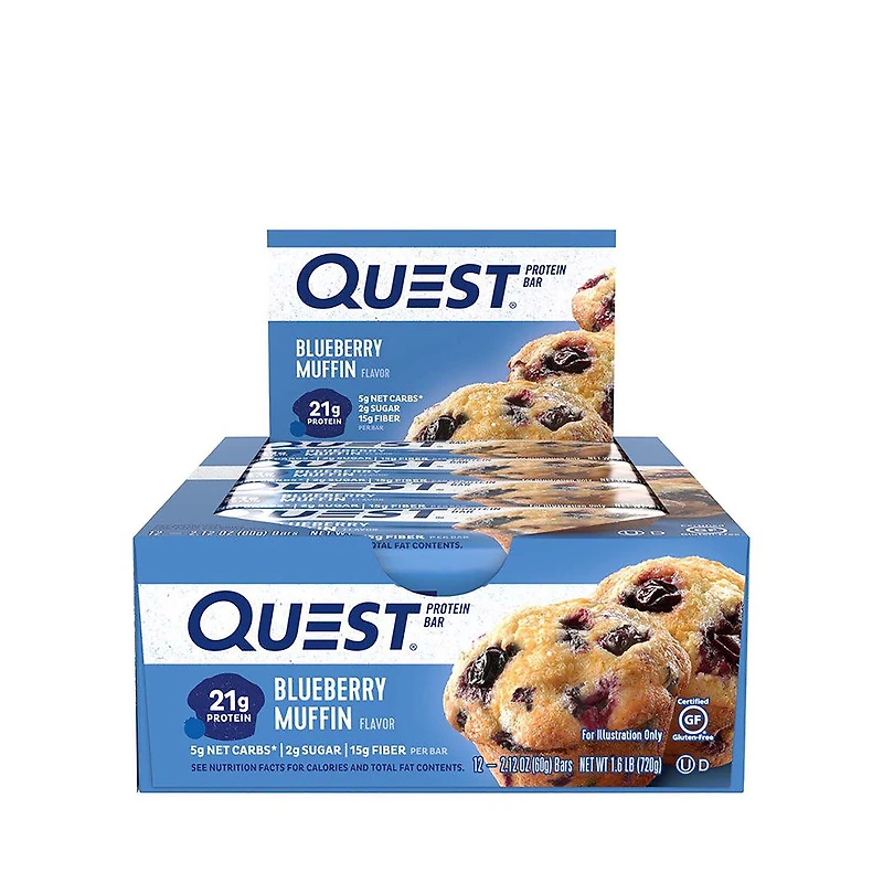 Quest Bar Gluten-Free - Blueberry Muffin (12 Bars)