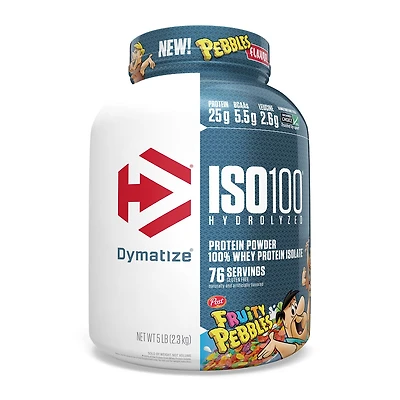 Dymatize Iso 100 Whey Protein Isolate - Fruity Pebbles (76 Servings) 5 lbs.