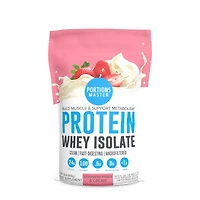 Portions Master Protein Whey Isolate - Strawberries & Cream (32 Servings) 2 lbs