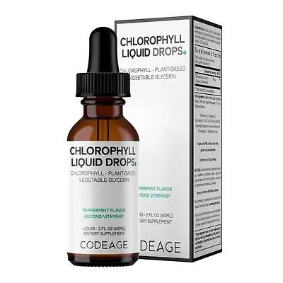 Codeage Chlorophyll Liquid Drops 50 Mg Vegan - Peppermint 2 Oz. (30 Servings)