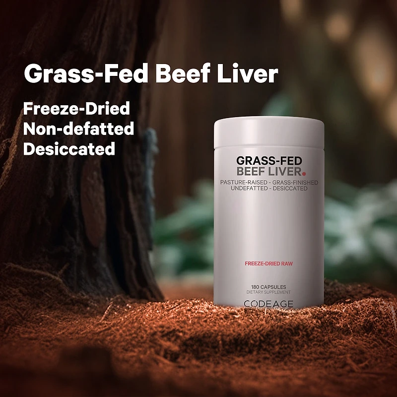 Grass-Fed Beef Liver - 180 Capsules (60 Servings)