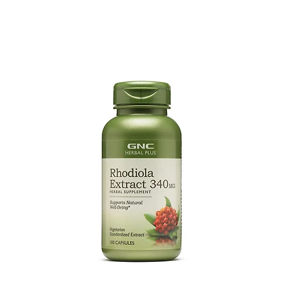 GNC Herbal Plus Rhodiola Extract 340 Mg - 100 Capsules (100 Servings)