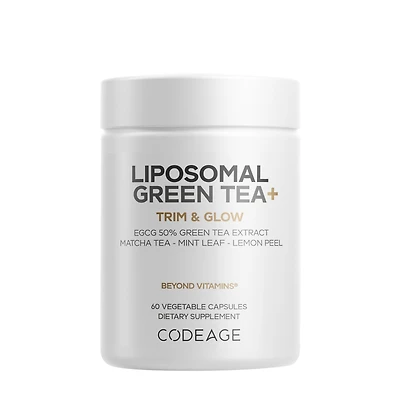 Codeage Liposomal Green Tea+ Trim & Glow Gluten-Free - 60 Vegetable Capsules (30 Servings)