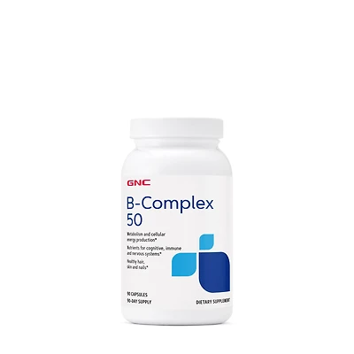 GNC B-Complex 50 Healthy - 90 Capsules (90 Servings)