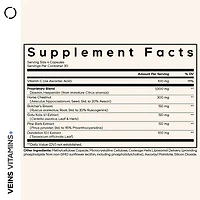 Veins Vitamins+ - 120 Vegetable Capsules (30 Servings)