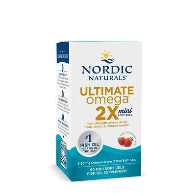 Ultimate Omega Mini - Strawberry - 60 Softgels (30 Servings)