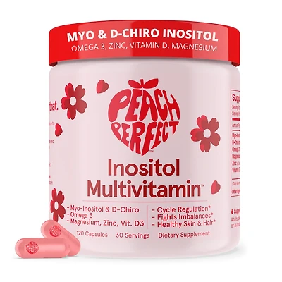Peach Perfect Inositol Multivitamin Healthy - 120 Capsules (30 Servings)