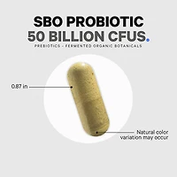 SBO Probiotic+ 50 Billion CFU & Prebiotics - Vegan Digestion Supplement - 90 Capsules (45 Servings)