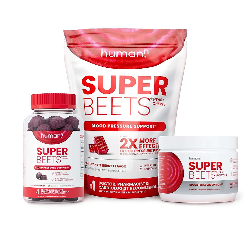 SuperBeets® Heart Chews - Pomegranate Berry - 60 Chews (30 Servings)