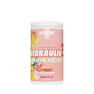 Axe & Sledge Supplements Hydraulic 2 Non-Stim Pre-Workout - Fruit Kaboom (40 Servings)